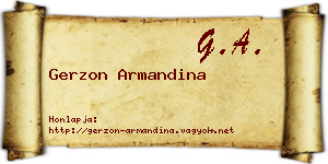 Gerzon Armandina névjegykártya
